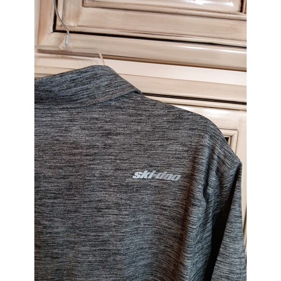 Ski-doo Men’s Medium Grey Short Sleeve Polyester / Spandex Polo Casual Shirt New - Picture 5 of 6